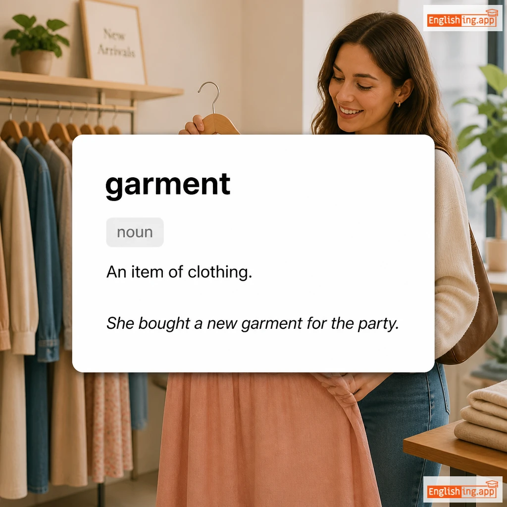 garment definition card — visual illustration of the meaning