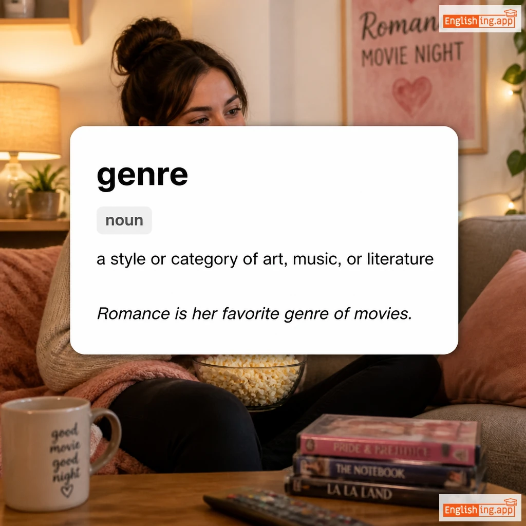 genre definition card — visual illustration of the meaning