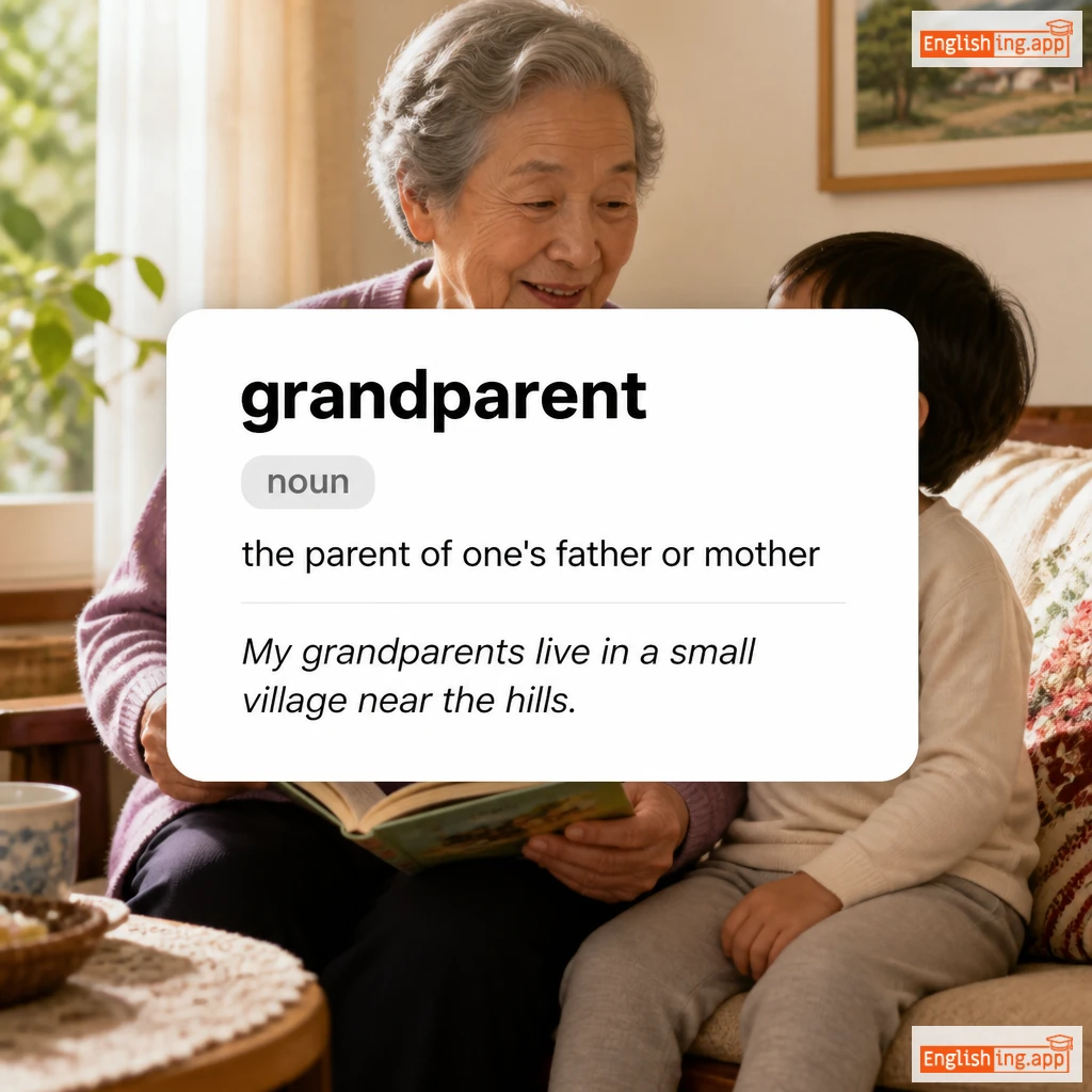 grandparent definition card — visual illustration of the meaning