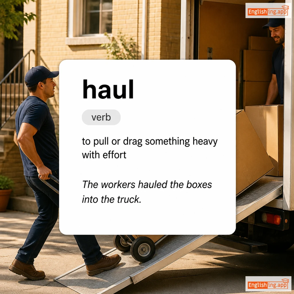 haul definition card — visual illustration of the meaning
