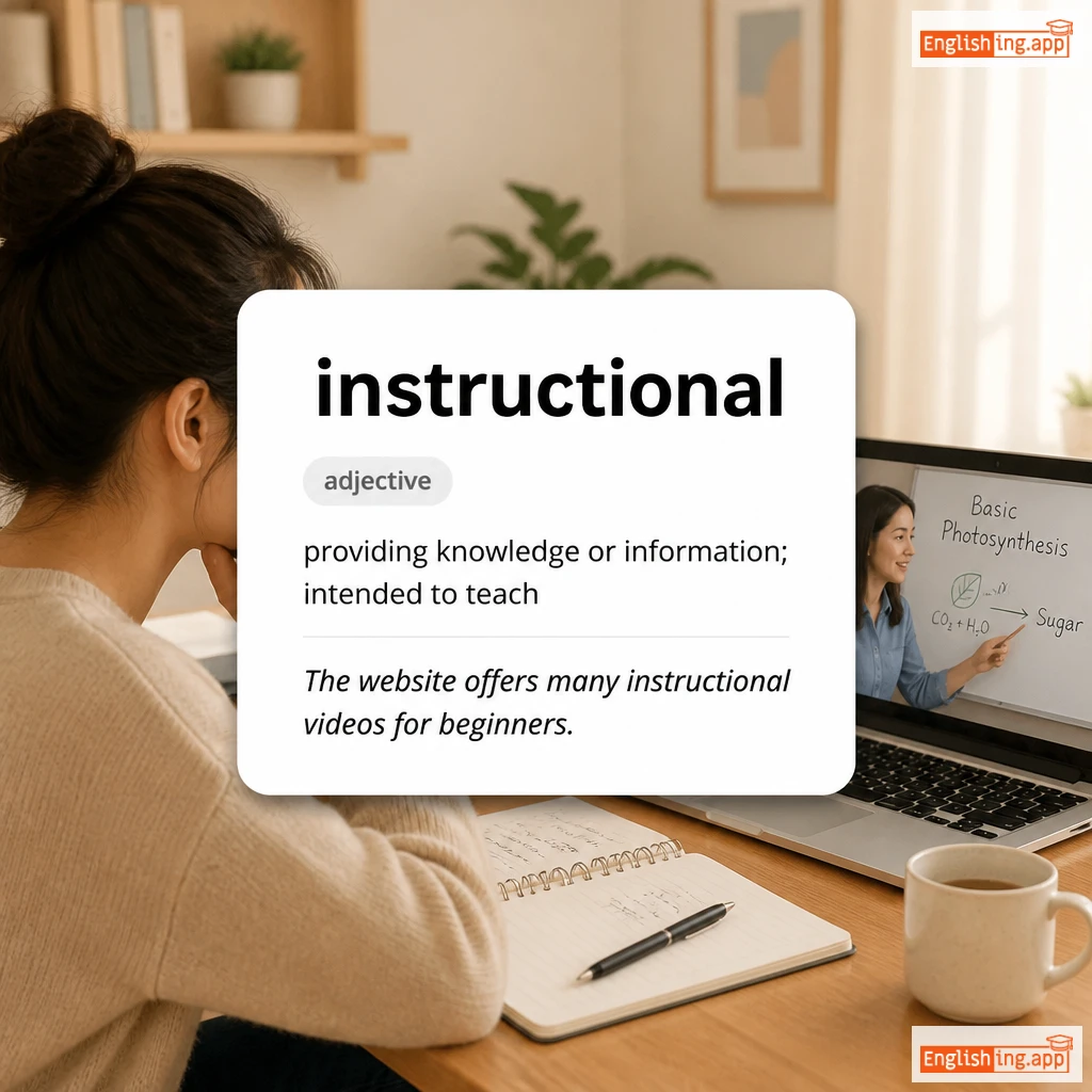 instructional definition card — visual illustration of the meaning