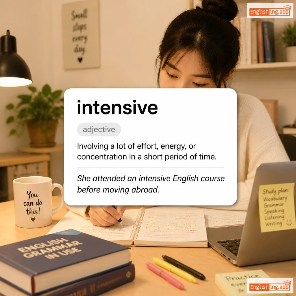 intensive definition card — visual illustration of the meaning