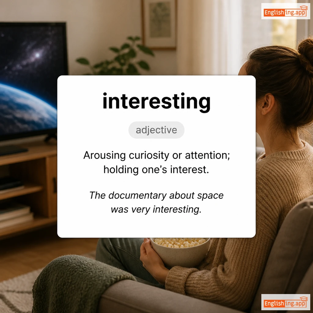 interesting definition card — visual illustration of the meaning