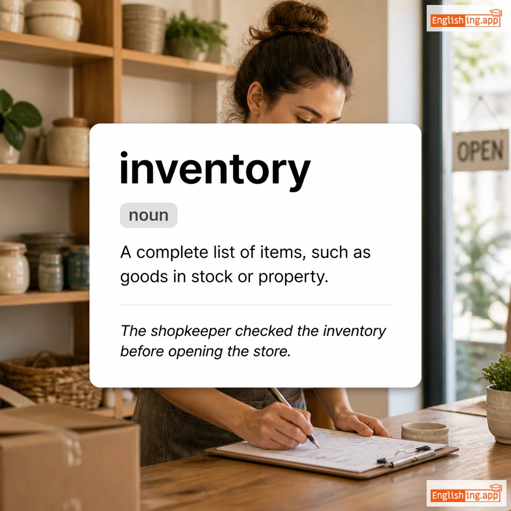 inventory definition card — visual illustration of the meaning