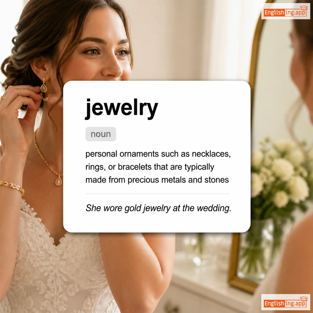 jewelry definition card — visual illustration of the meaning