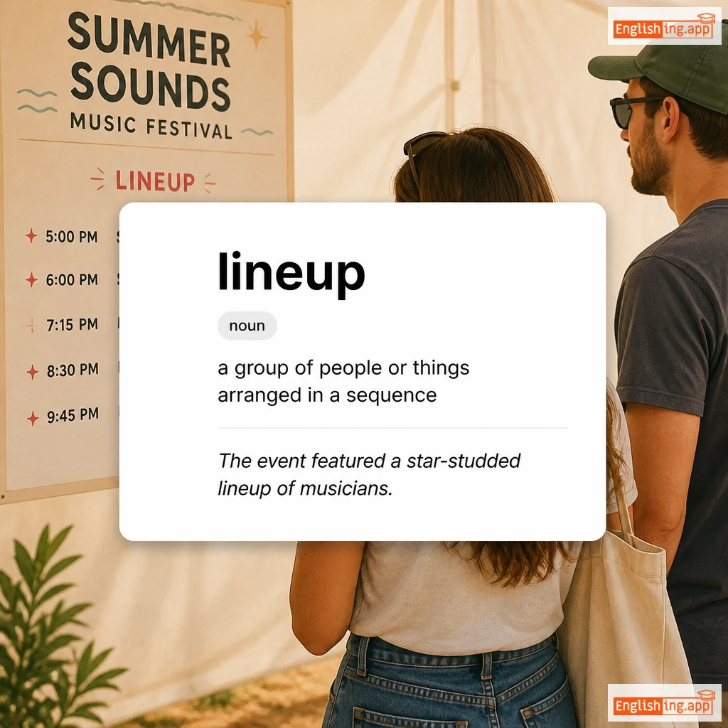 lineup definition card — visual illustration of the meaning