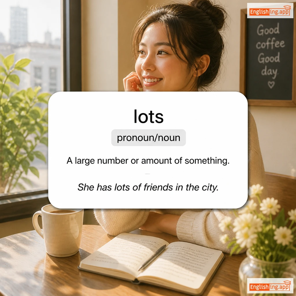 lots definition card — visual illustration of the meaning