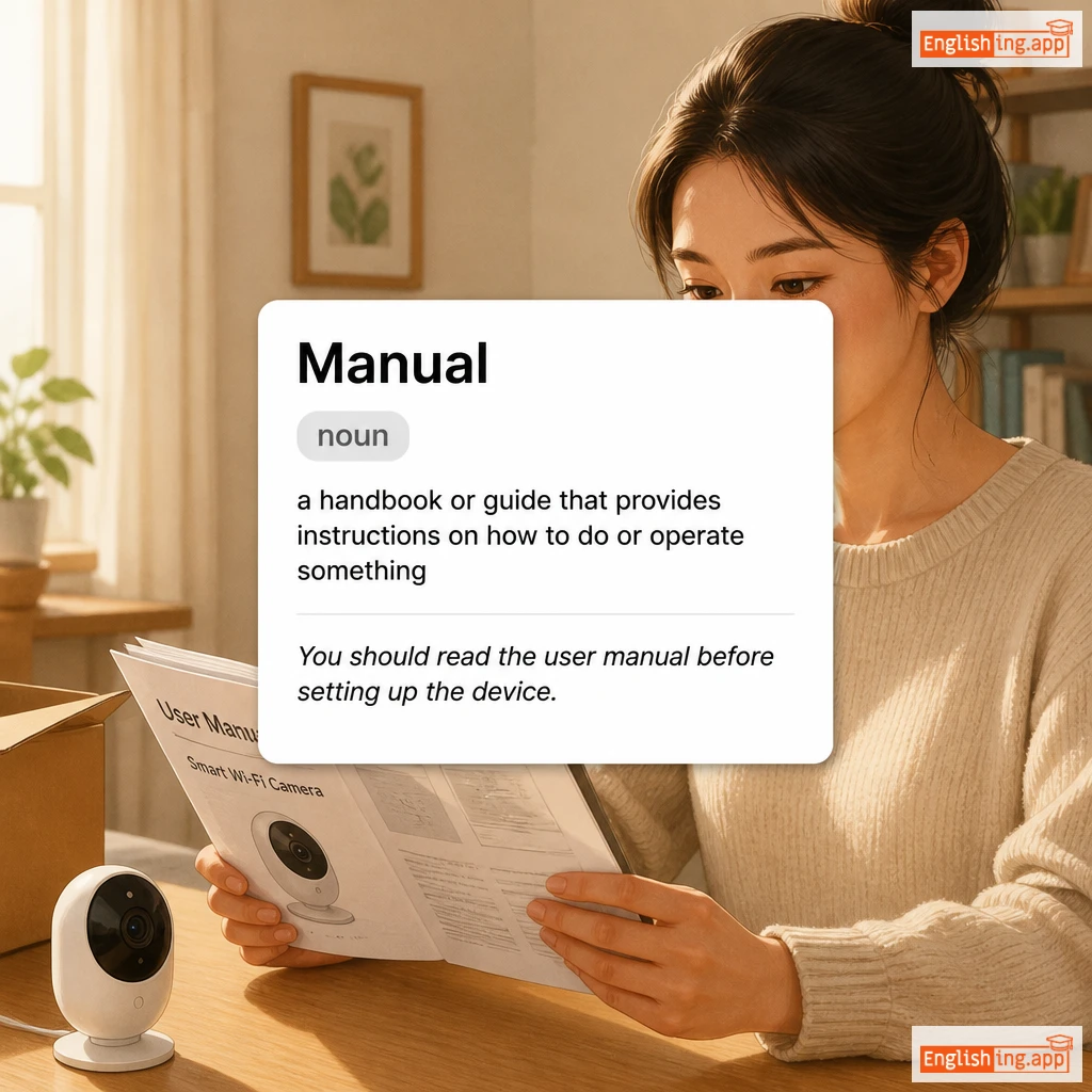 Manual definition card — visual illustration of the meaning