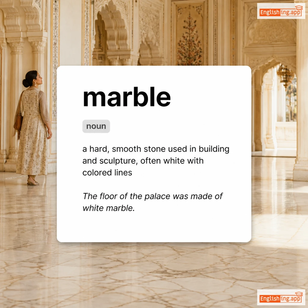 marble definition card — visual illustration of the meaning