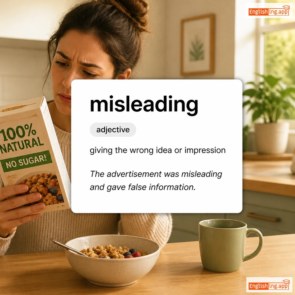 misleading definition card — visual illustration of the meaning