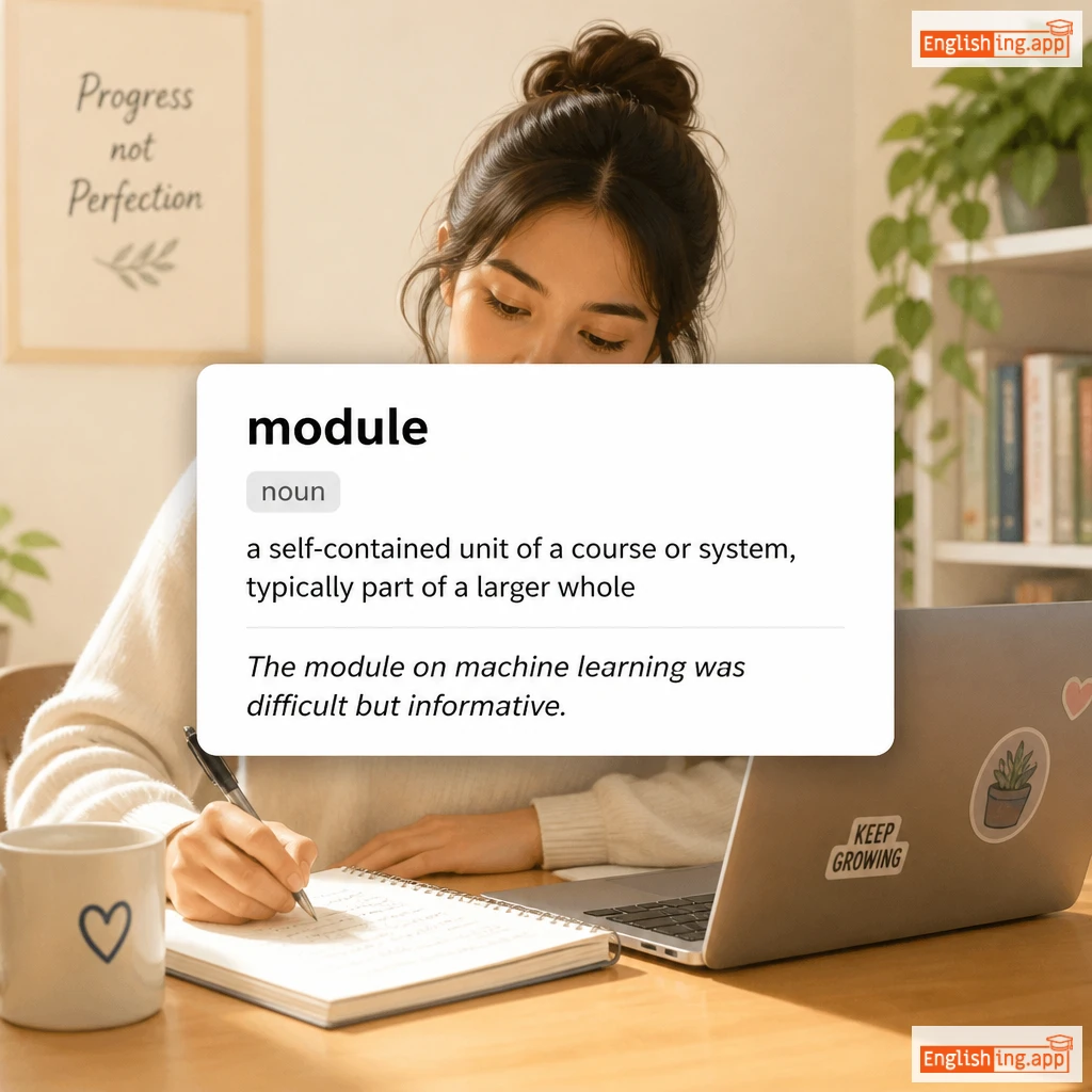 module definition card — visual illustration of the meaning