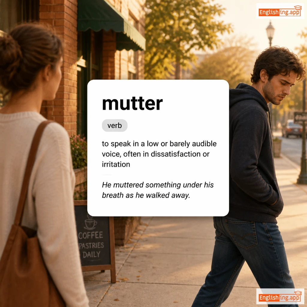 mutter definition card — visual illustration of the meaning