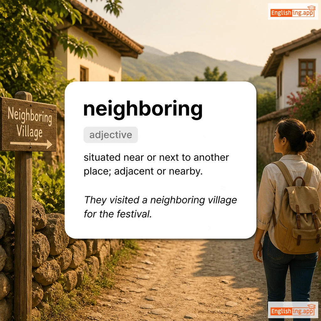 neighboring definition card — visual illustration of the meaning