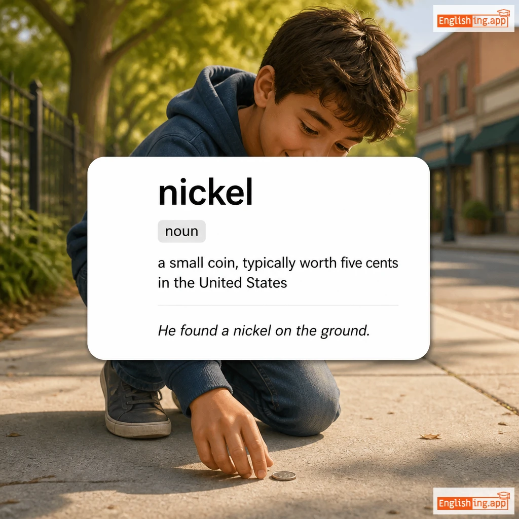 nickel definition card — visual illustration of the meaning