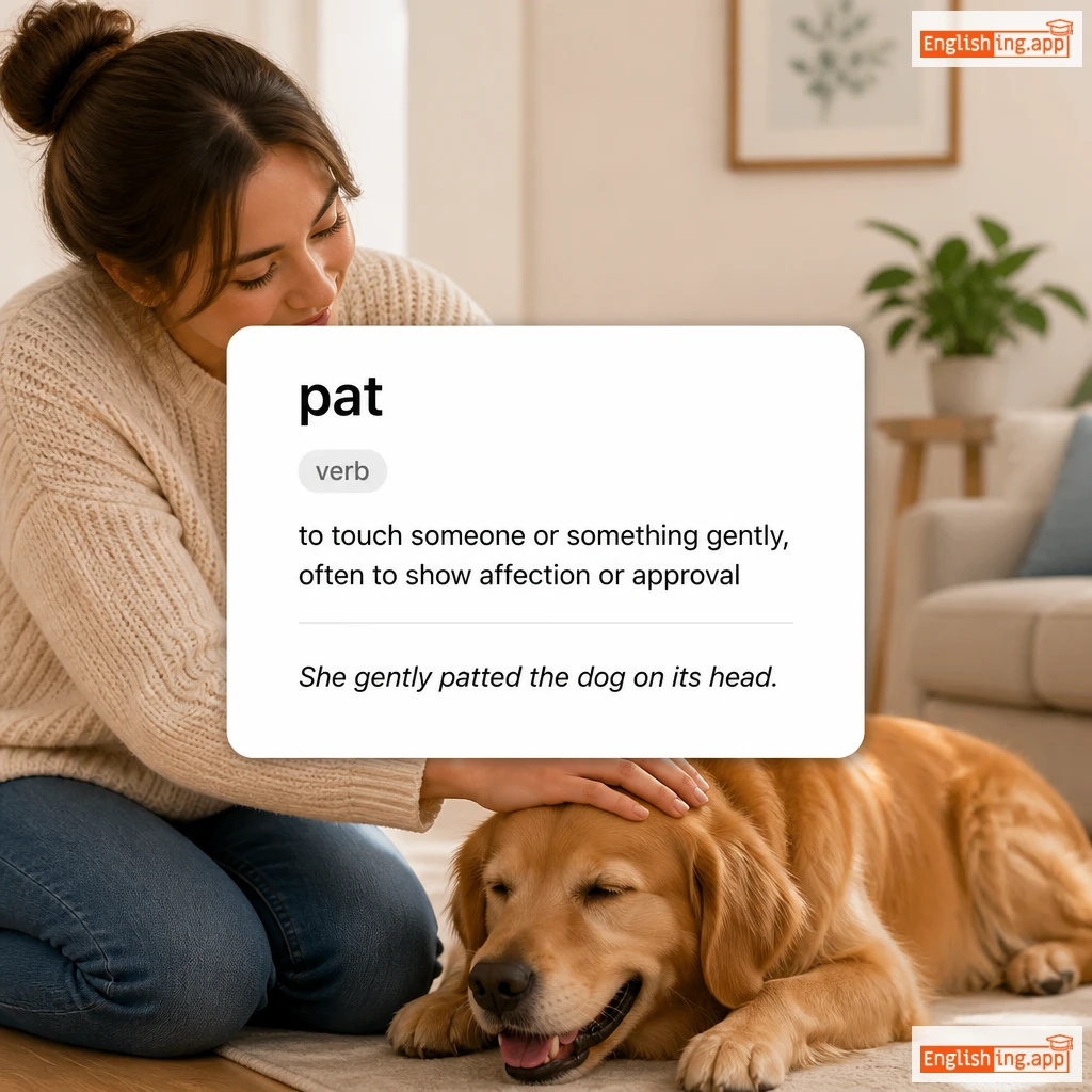 pat definition card — visual illustration of the meaning