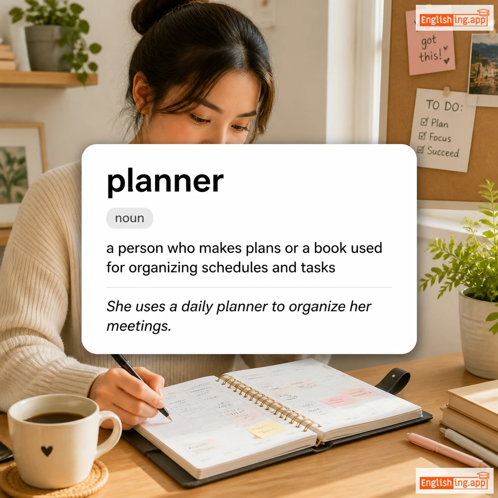 planner definition card — visual illustration of the meaning