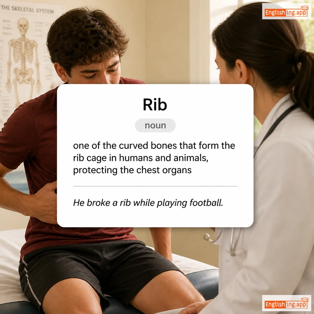 Rib definition card — visual illustration of the meaning