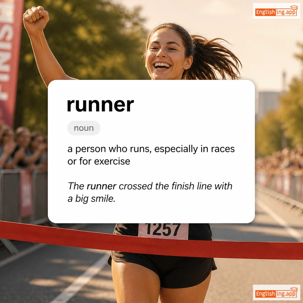 runner definition card — visual illustration of the meaning