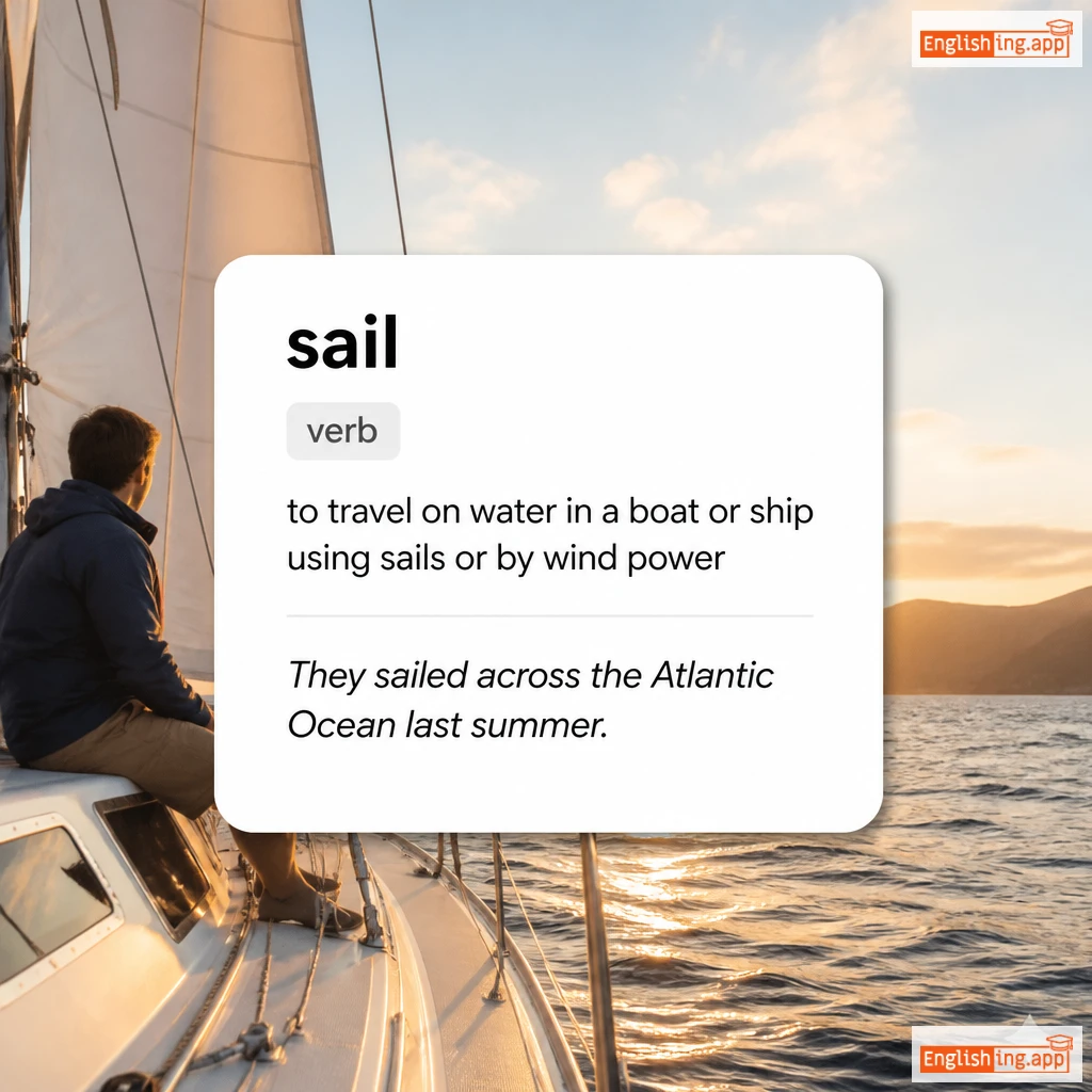sail definition card — visual illustration of the meaning