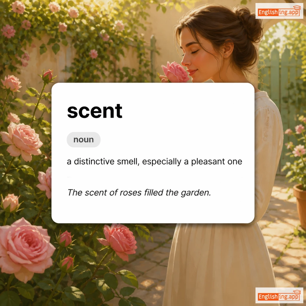 scent definition card — visual illustration of the meaning