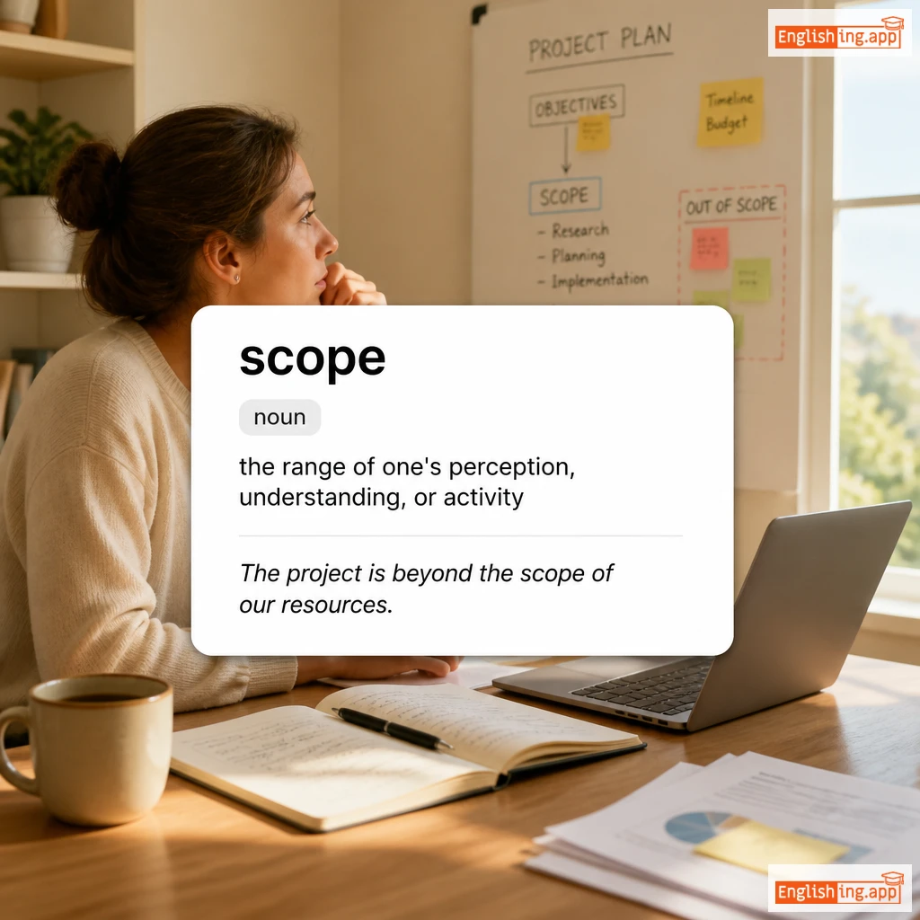 scope definition card — visual illustration of the meaning