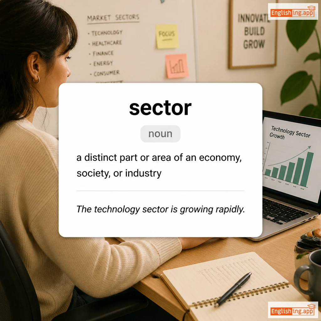 sector definition card — visual illustration of the meaning