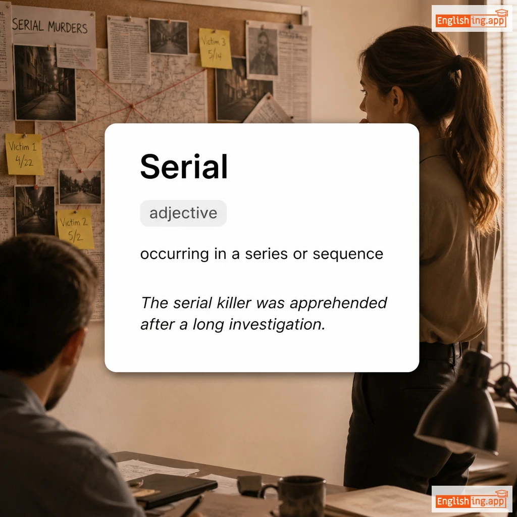 Serial definition card — visual illustration of the meaning