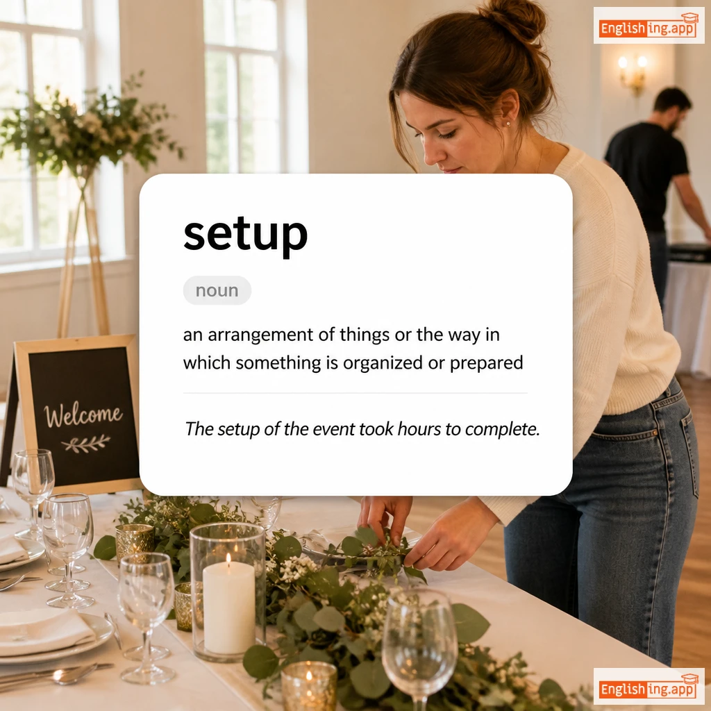 setup definition card — visual illustration of the meaning