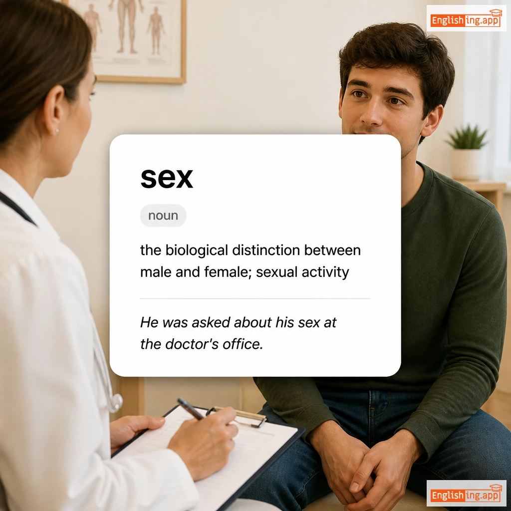 sex definition card — visual illustration of the meaning