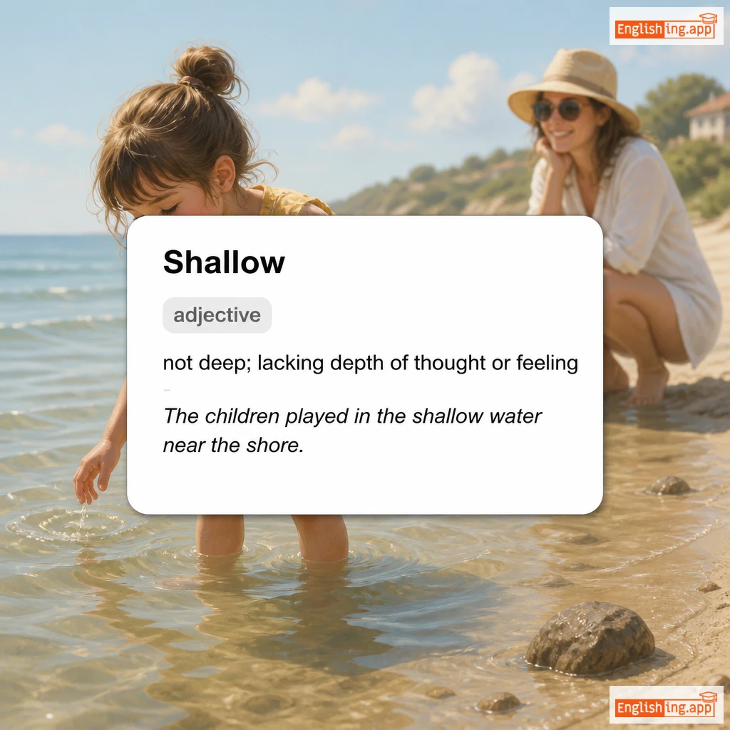 Shallow definition card — visual illustration of the meaning