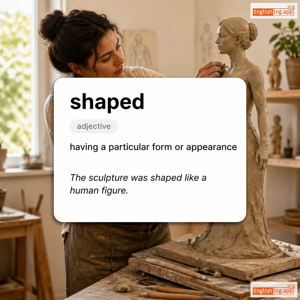 shaped definition card — visual illustration of the meaning