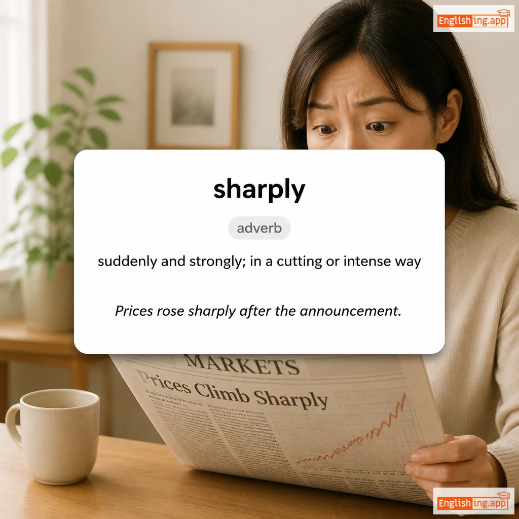 sharply definition card — visual illustration of the meaning