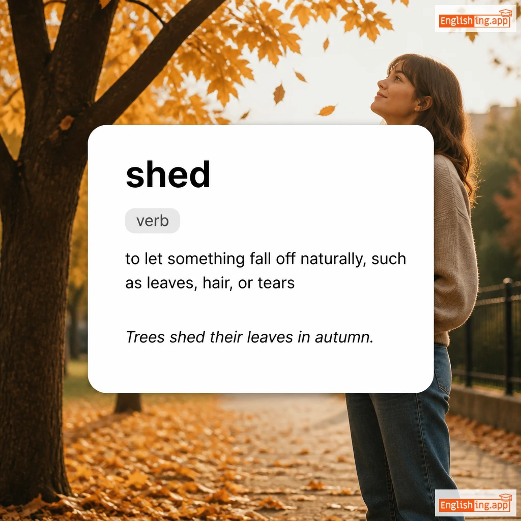 shed definition card — visual illustration of the meaning