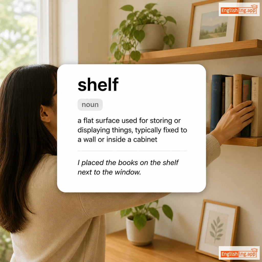 shelf definition card — visual illustration of the meaning