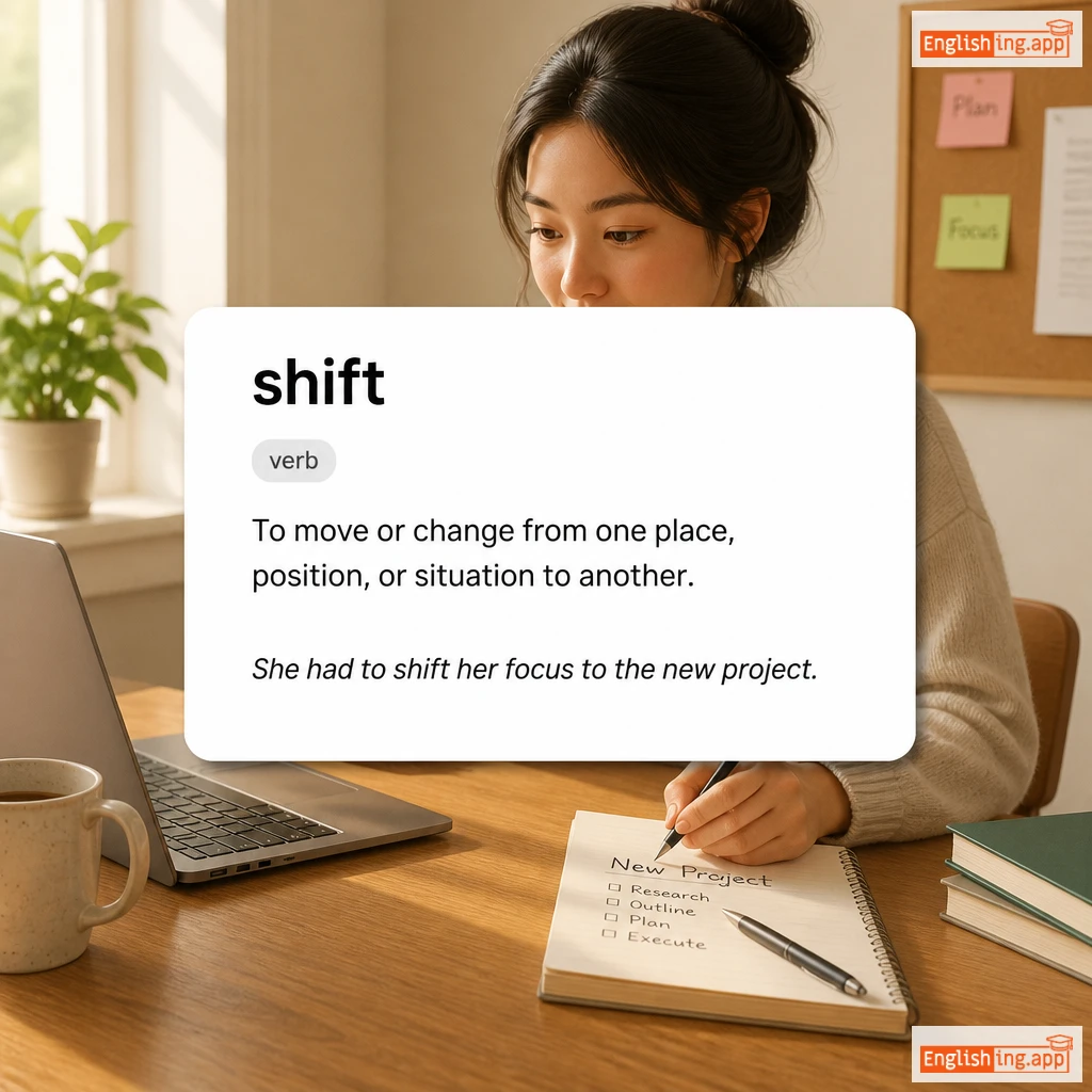 shift definition card — visual illustration of the meaning