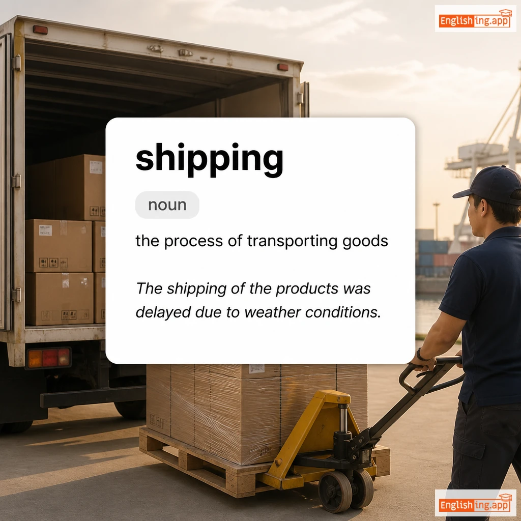 shipping definition card — visual illustration of the meaning