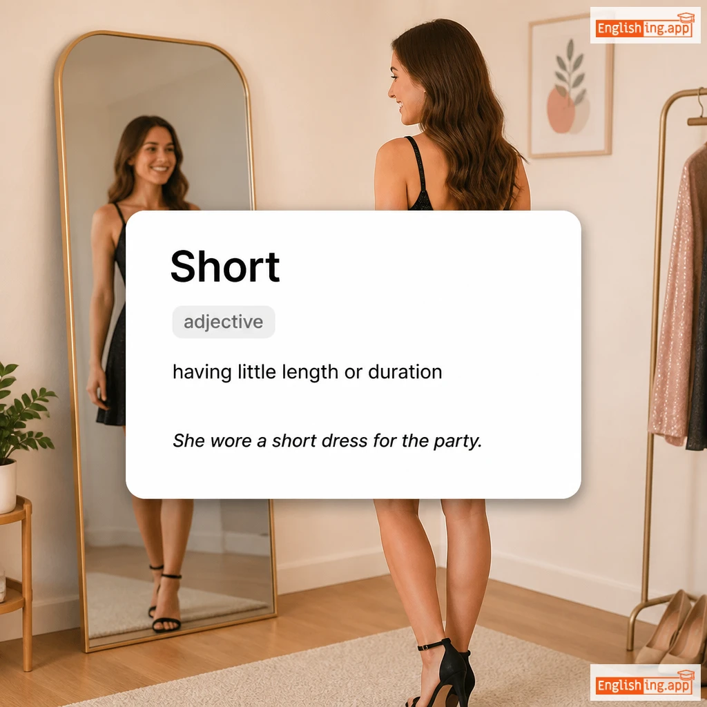 Short definition card — visual illustration of the meaning