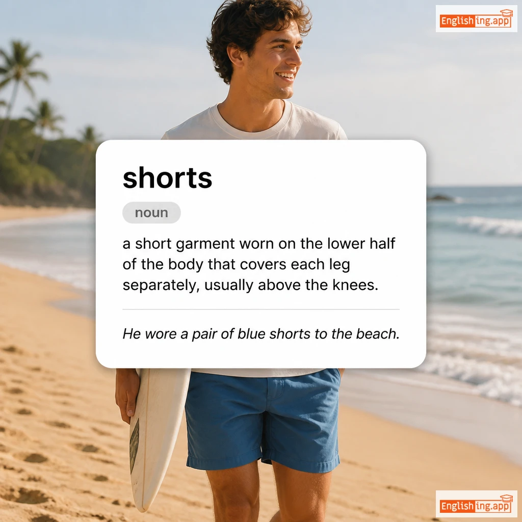 shorts definition card — visual illustration of the meaning
