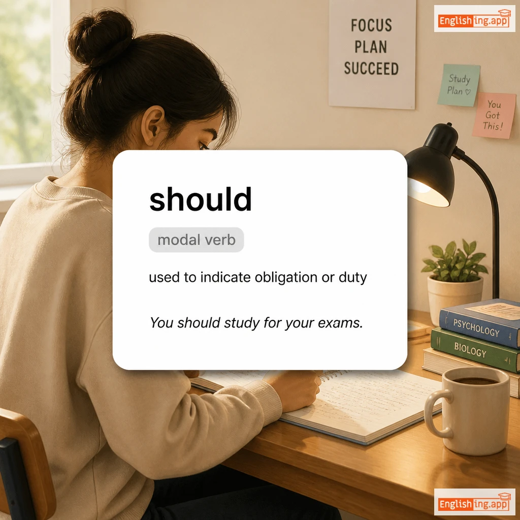 should definition card — visual illustration of the meaning
