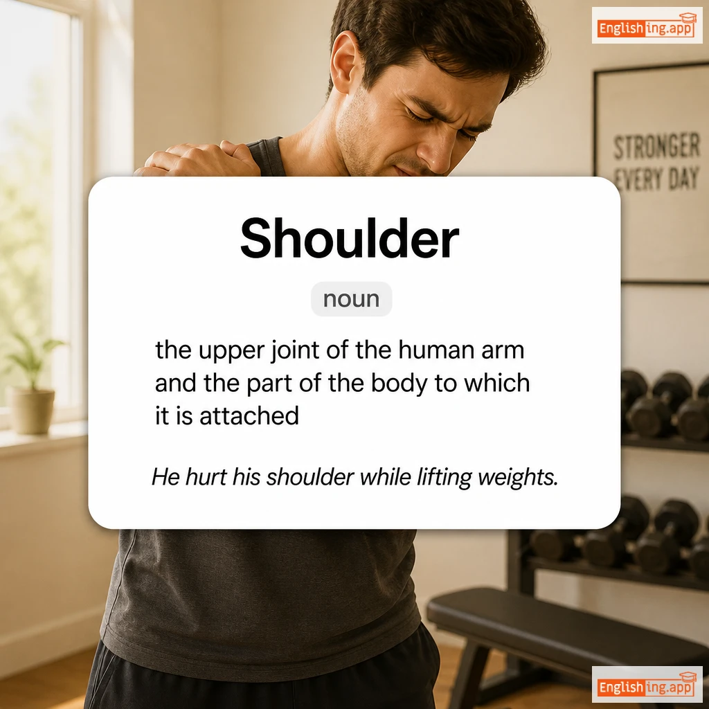 Shoulder definition card — visual illustration of the meaning