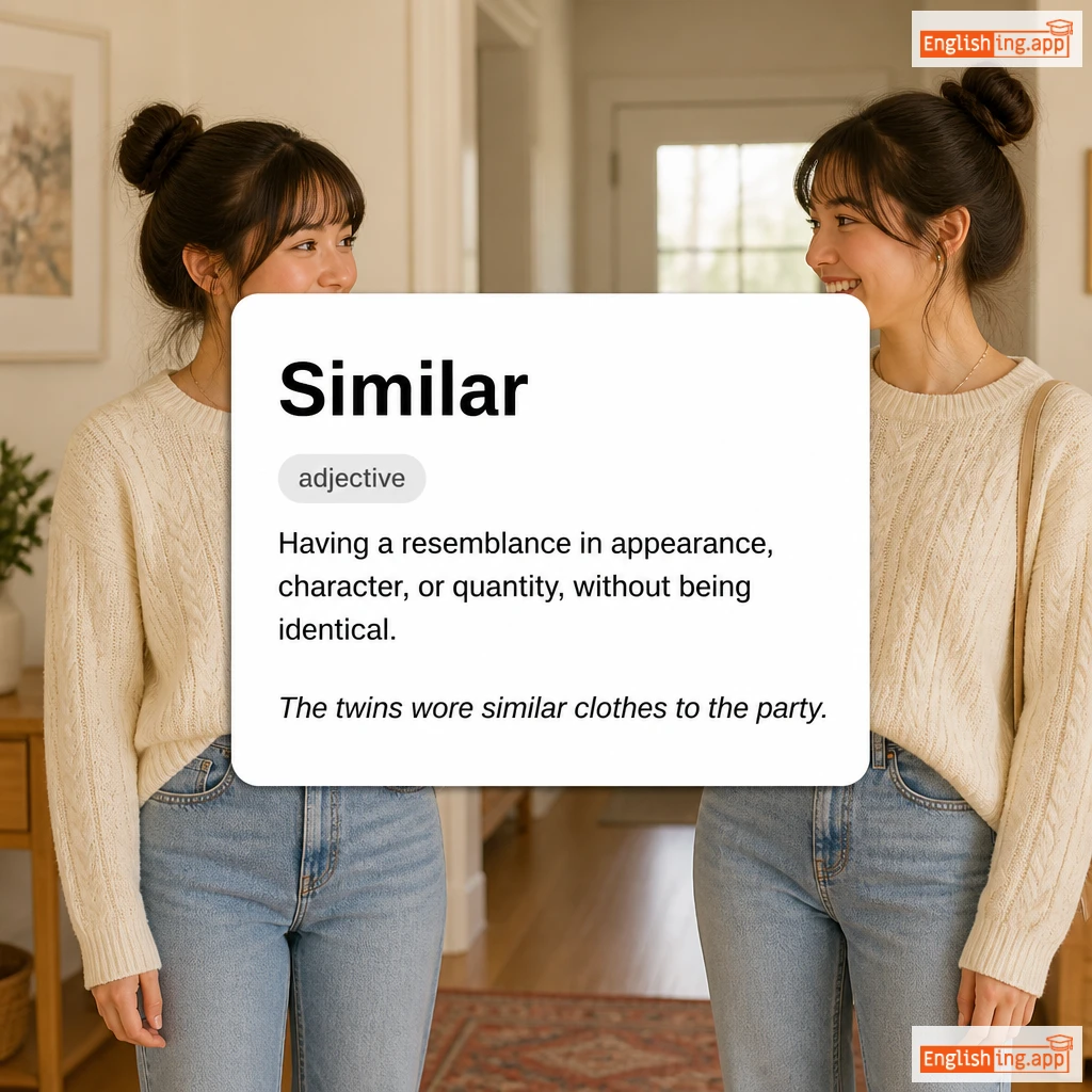 Similar definition card — visual illustration of the meaning