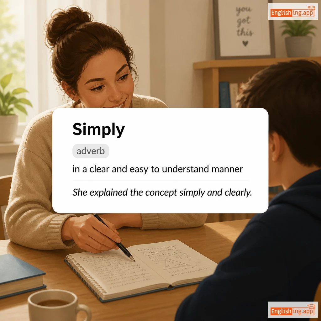 Simply definition card — visual illustration of the meaning