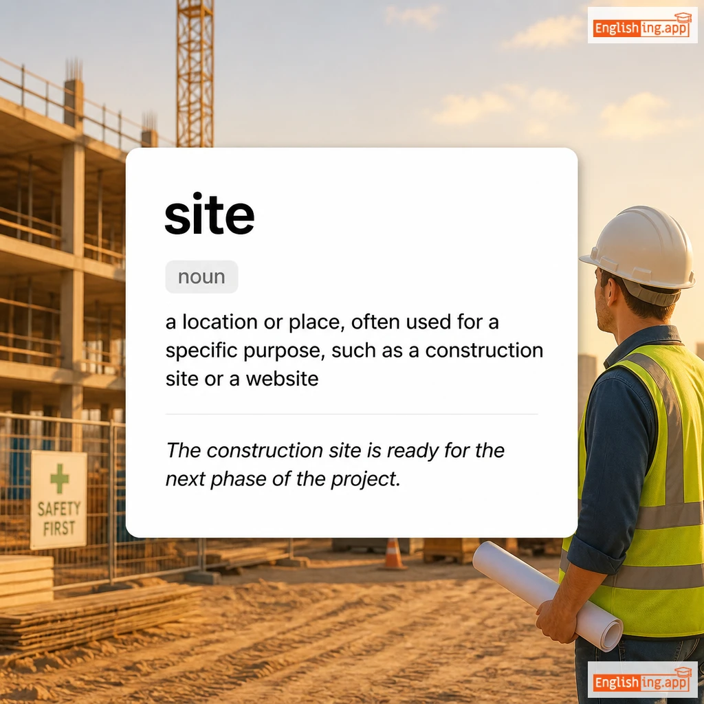 site definition card — visual illustration of the meaning