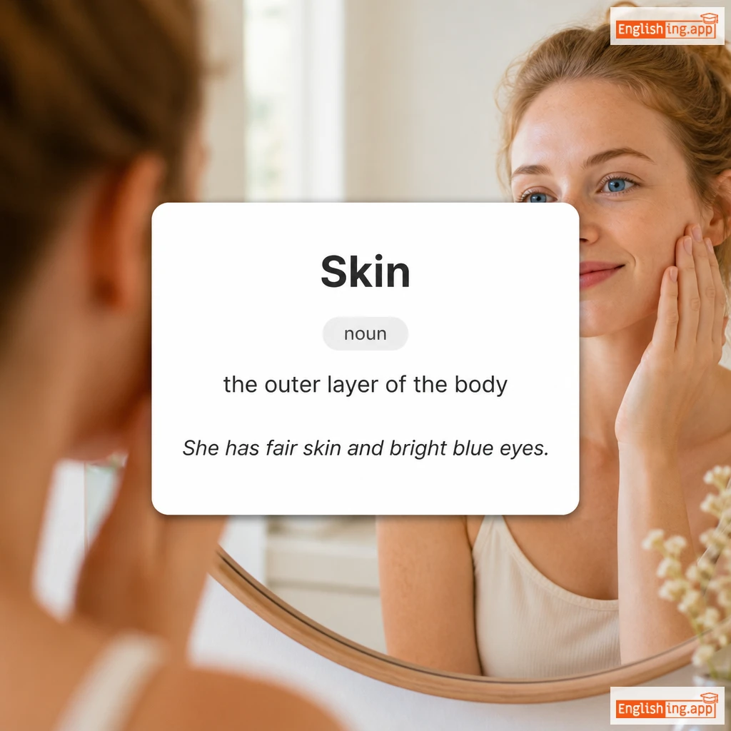 Skin definition card — visual illustration of the meaning
