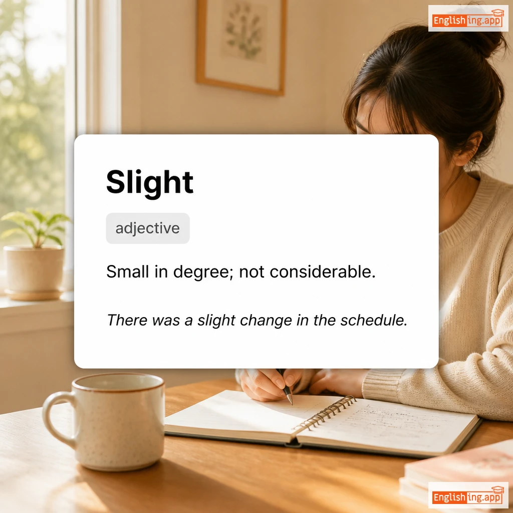 Slight definition card — visual illustration of the meaning