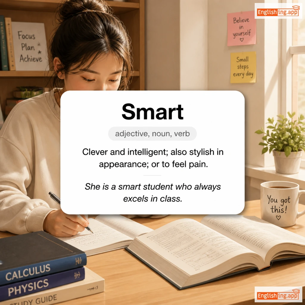 Smart definition card — visual illustration of the meaning