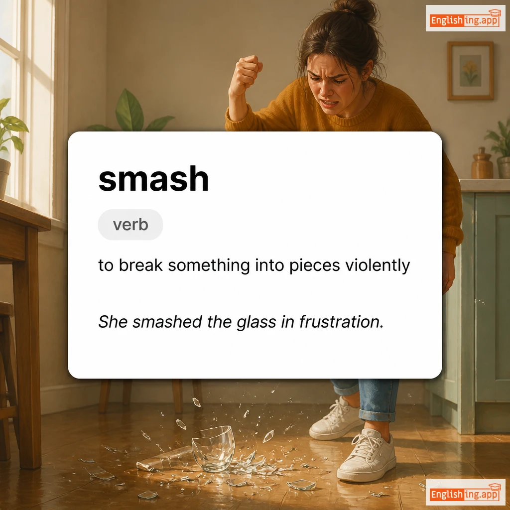 smash definition card — visual illustration of the meaning
