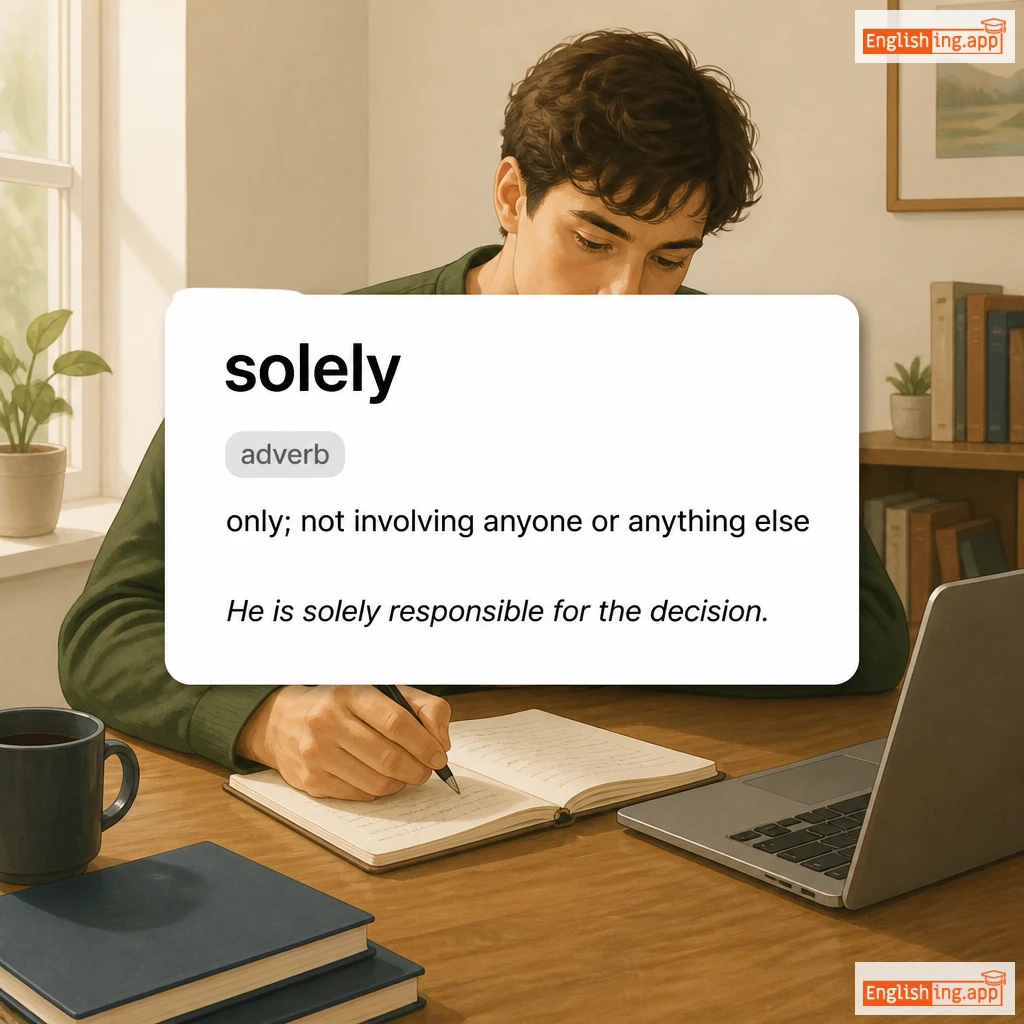 solely definition card — visual illustration of the meaning