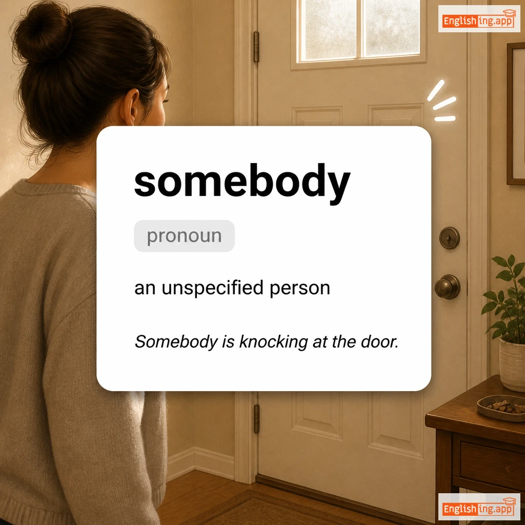 somebody definition card — visual illustration of the meaning