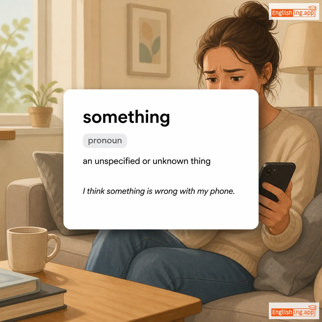 something definition card — visual illustration of the meaning